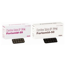 Fertomid Clomiphene citrate Oral tablets 25mg Cipla Pack of 2x10