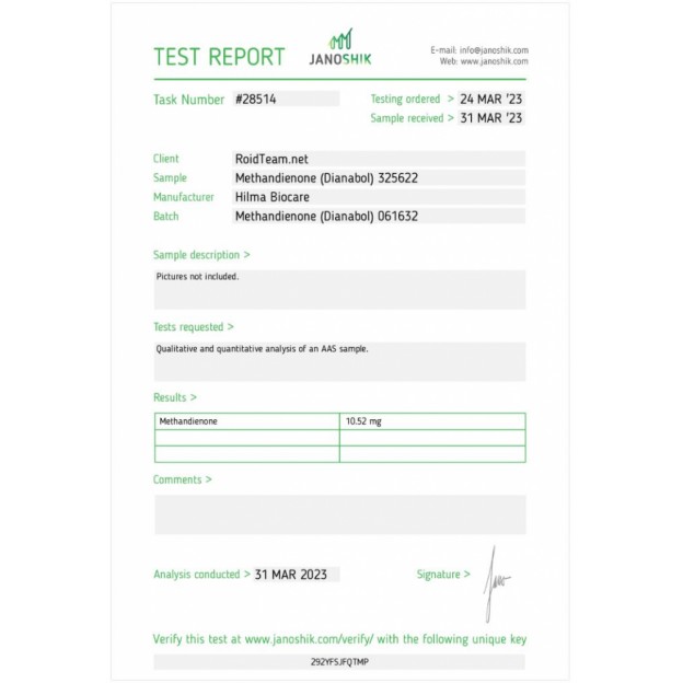 Methandienone 10 mg 100 Tabs by Hilma Biocare