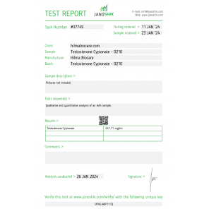 Testosterone Cypionate 250 mg/ml by Hilma Biocare