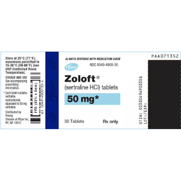 Zoloft [60 Tabs, Pfizer] 50mg