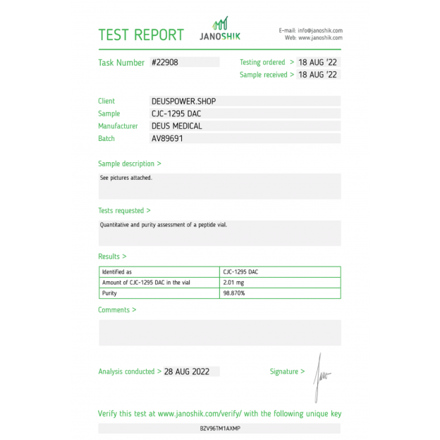 CJC-1295 DAC by Deus Medical