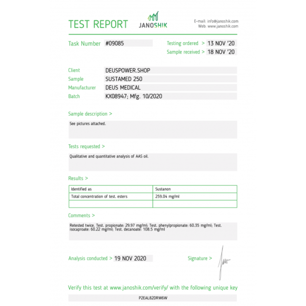 Sustamed 250 by Deus Medicals