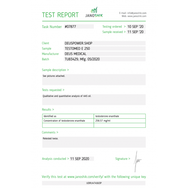 Testomed E 250 by Deus Medicals