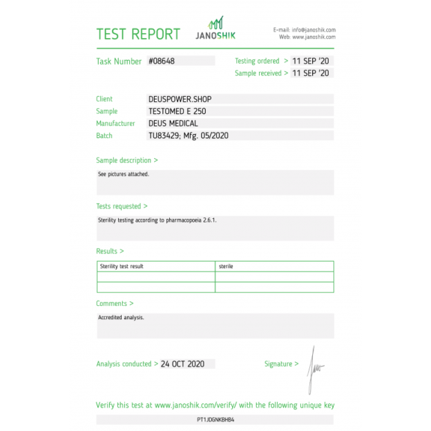 Testomed E 250 by Deus Medicals