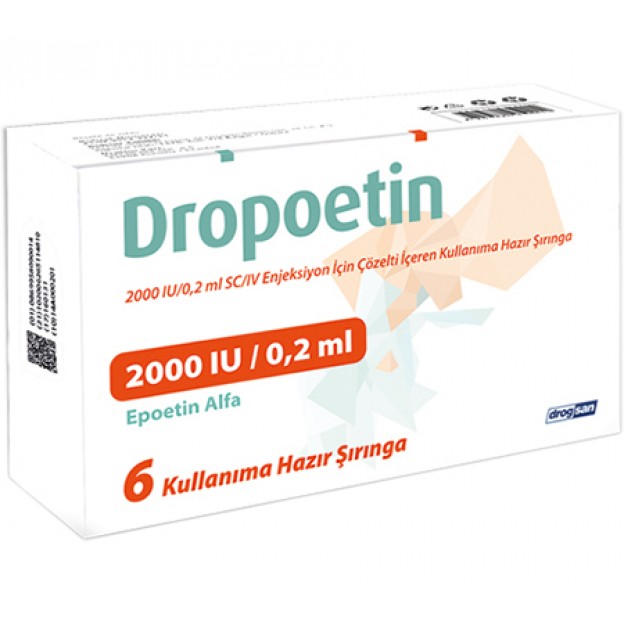 Dropotein 2000 Iu 0.2 Ml. 6 Solution For Injection In Pre-Filled Syringes by Drogsan