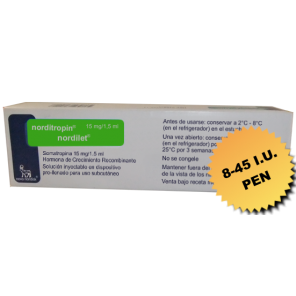 Norditropin Nordilet HGH Injection 15mg (45iu) Novo Nordisk Pack of 1.5ml/pen