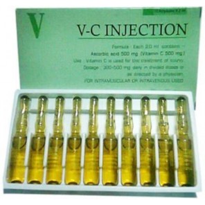 Vitamin C 500mg/2ml - 50 Ampules T.P.