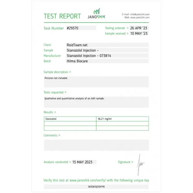 Stanozolol 50 mg/ml by Hilma Biocare