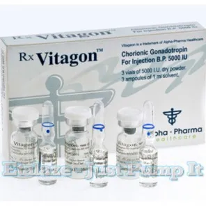 Vitagon Human Chorionic Gonadotropin (hCG) 5000iu/vial 3 Vials + 3 Solvents