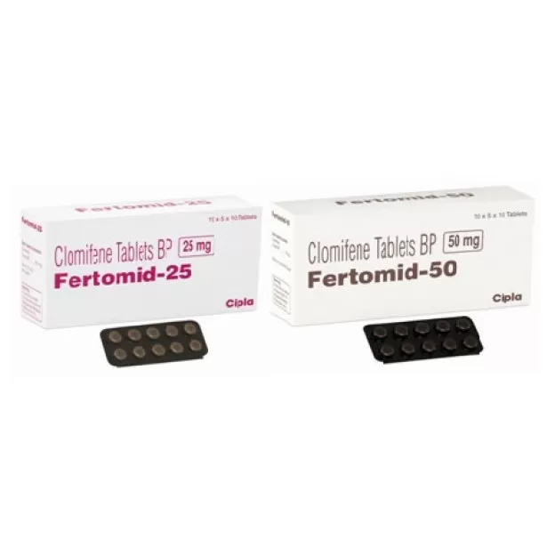 Fertomid Clomiphene citrate Oral tablets 25mg Cipla Pack of 2x10 Fertomid Clomiphene citrate Oral tablets 25mg Cipla Pack of 2x10