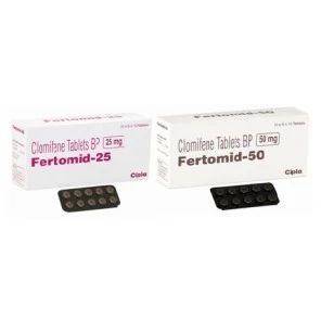 Fertomid Clomiphene citrate Oral tablets 50mg Cipla Pack of 2 x10