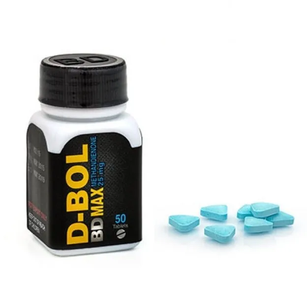 D-Bol BD Max Methandienone 25mg, 50 Tabs by Black Dragon