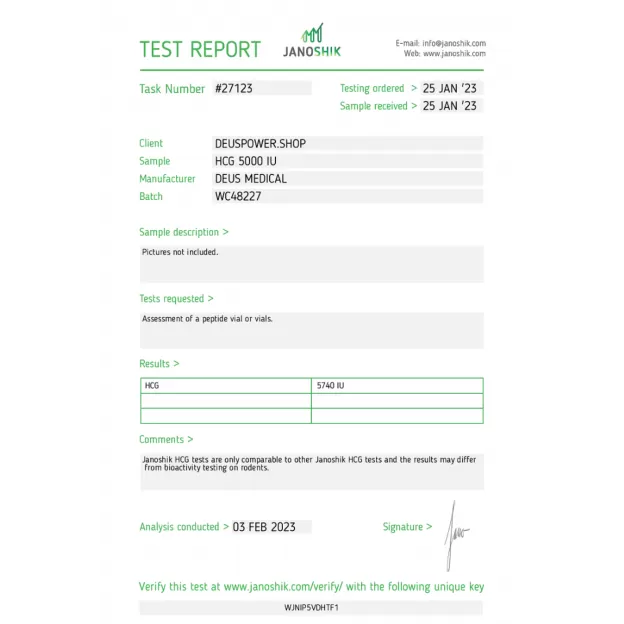 HCG by Deus Medical HCG by Deus Medical