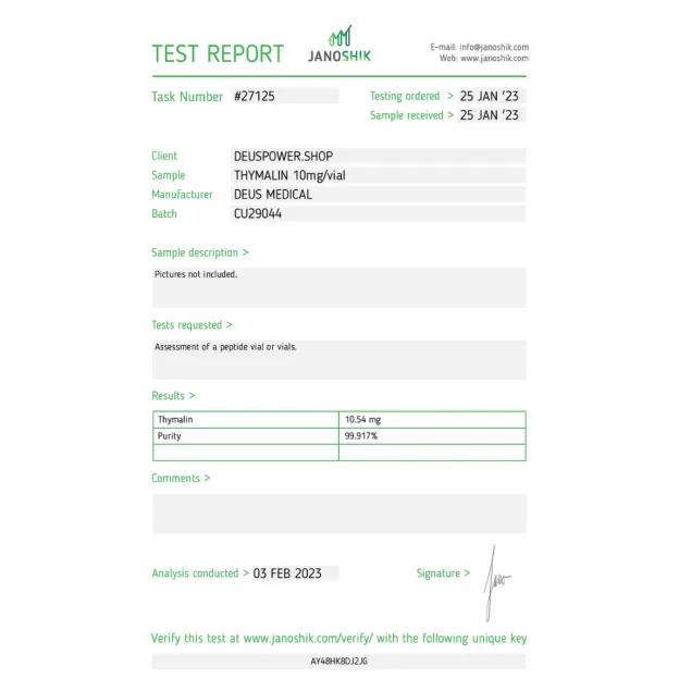 Thymalin by Deus Medical Thymalin by Deus Medical