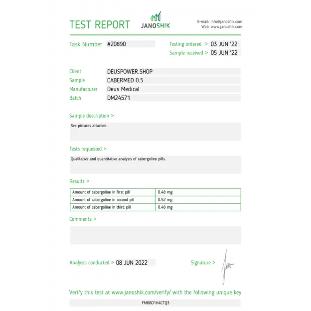 Cabermed 0.5 by Deus Medicals