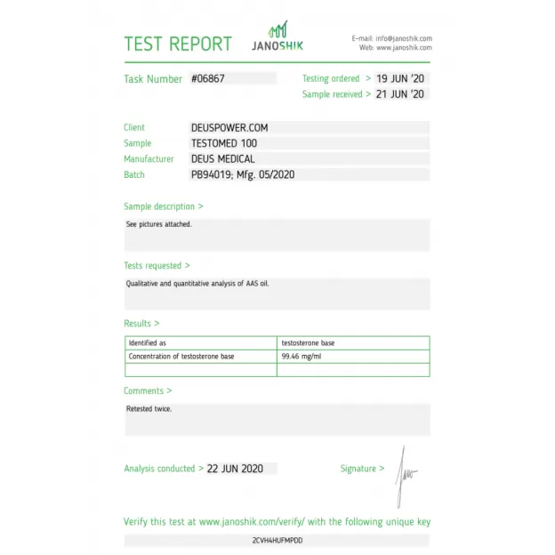 Testomed 100 by Deus Medicals Testomed 100 by Deus Medicals