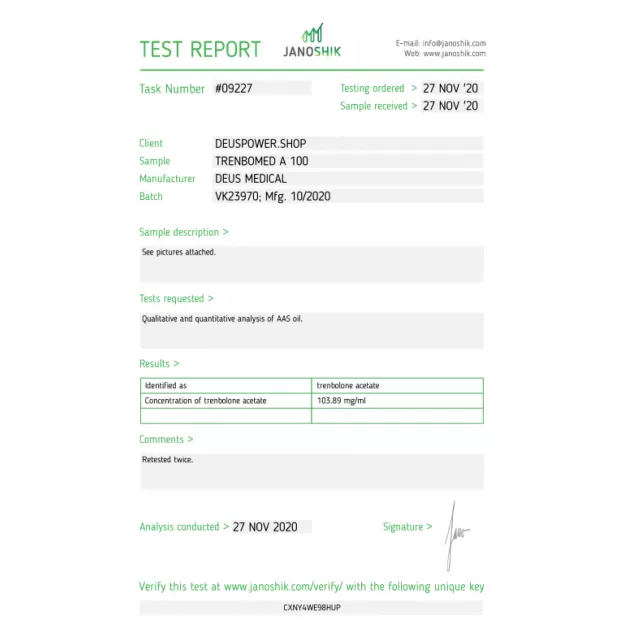 Trenbomed A 100 by Deus Medicals Trenbomed A 100 by Deus Medicals