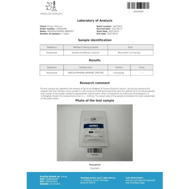 Arimidex by Dragon Pharma