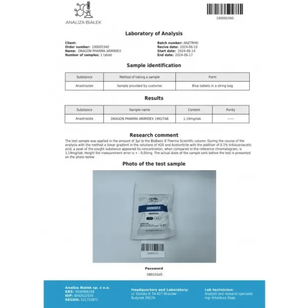Arimidex by Dragon Pharma