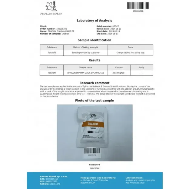 Cialis 20mg by Dragon Pharma Cialis 20mg by Dragon Pharma