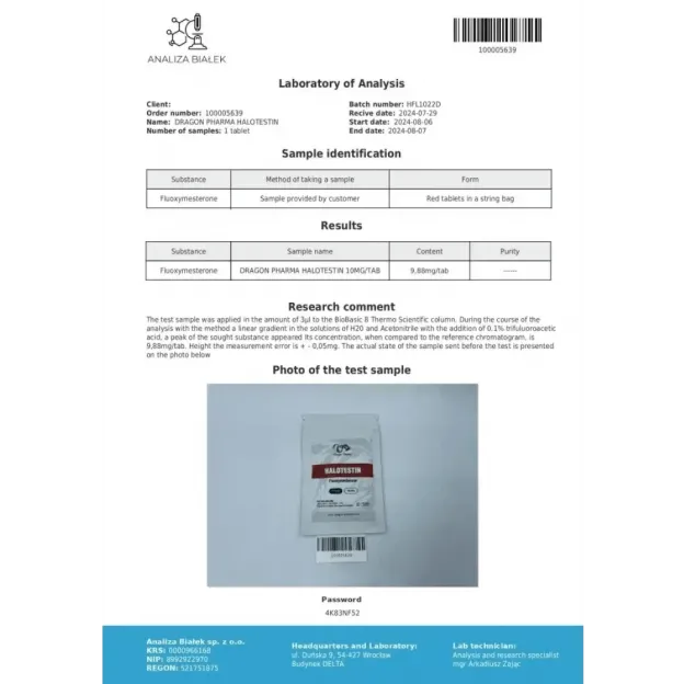 Halotestin 100 tabs by Dragon Pharma Halotestin 100 tabs by Dragon Pharma