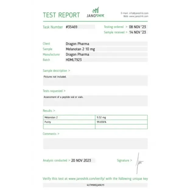 Melanotan ll by Dragon Pharma