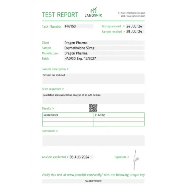 Oxymetholon by Dragon Pharma Oxymetholon by Dragon Pharma