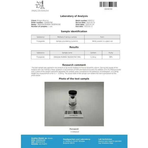 Tirzepatide 5mg by Dragon Pharma Tirzepatide 5mg by Dragon Pharma