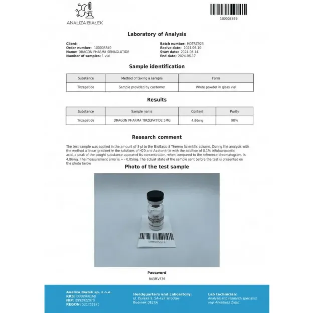 Tirzepatide 5mg by Dragon Pharma Tirzepatide 5mg by Dragon Pharma