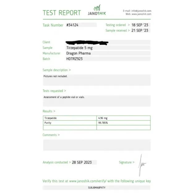 Tirzepatide 5mg by Dragon Pharma Tirzepatide 5mg by Dragon Pharma