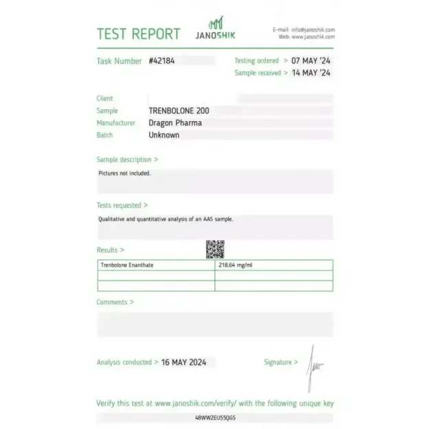 Trenbolone 200 by Dragon Pharma