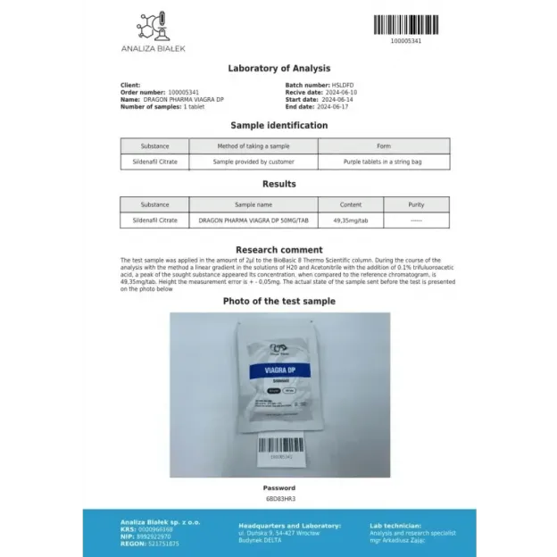 Viagra 100 by Dragon Pharma