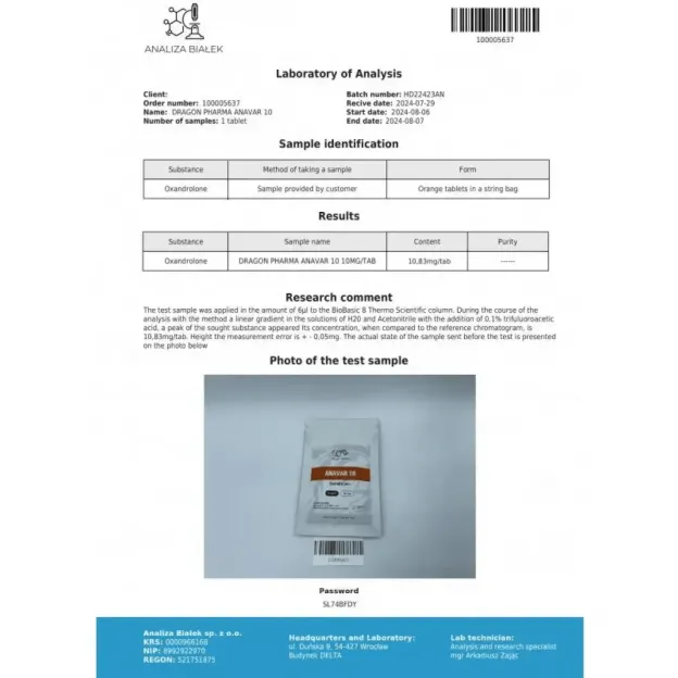 Anavar 10 mg by Dragon Pharma Anavar 10 mg by Dragon Pharma