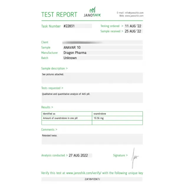 Anavar 10 mg by Dragon Pharma Anavar 10 mg by Dragon Pharma