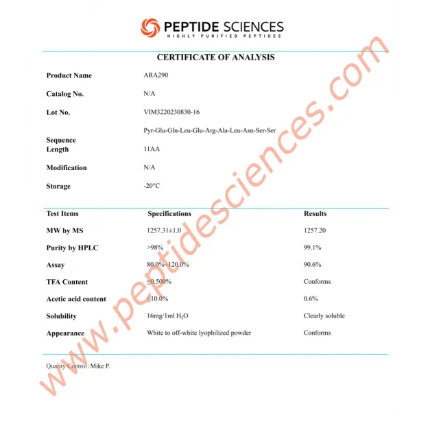 ARA-290 16mg by Peptide Science ARA-290 16mg by Peptide Science